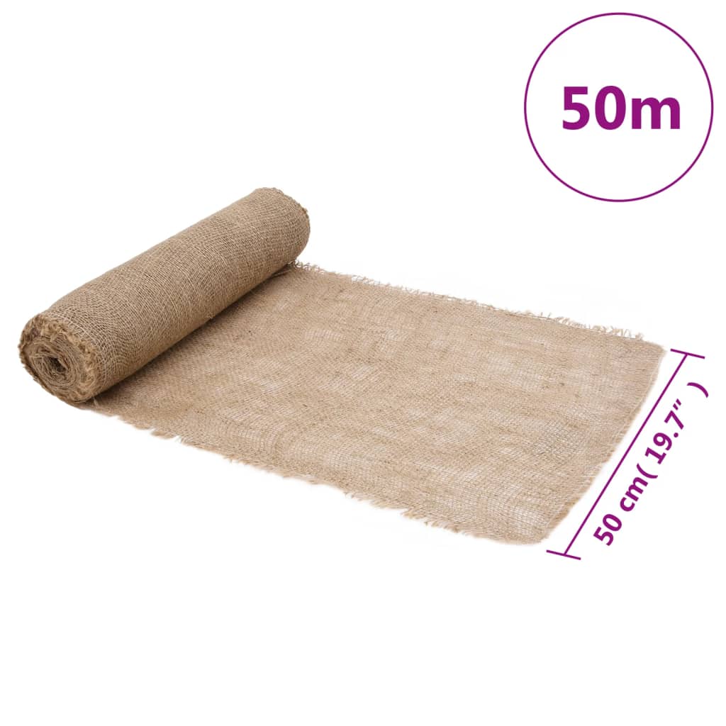 vidaXL Rulou de iută, 0,5x50 m, iută 100%, 200 g/m²