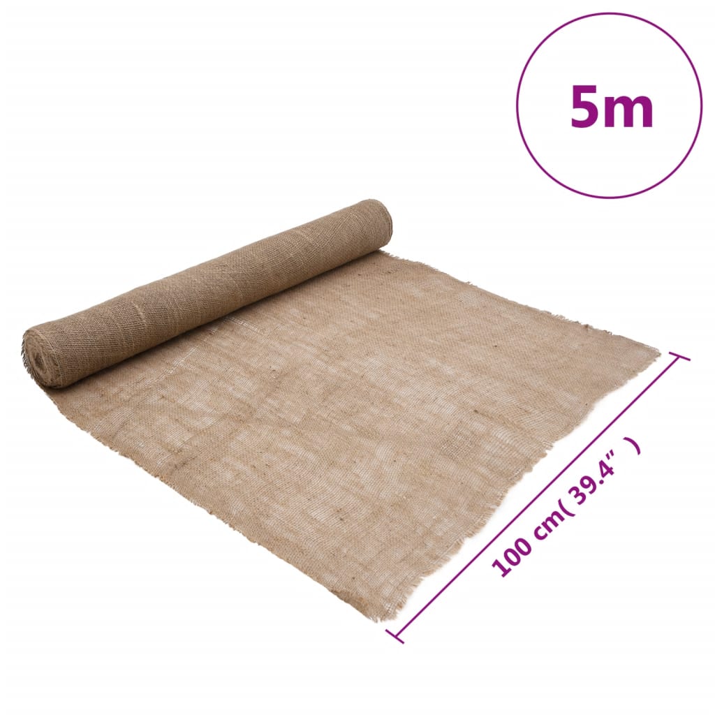 vidaXL Rulou de iută, 1x5 m, iută 100%, 200 g/m²