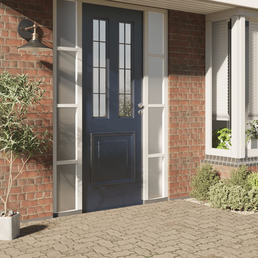 vidaXL Folie fereastră, statică/mată, gri, 90x500 cm, PVC