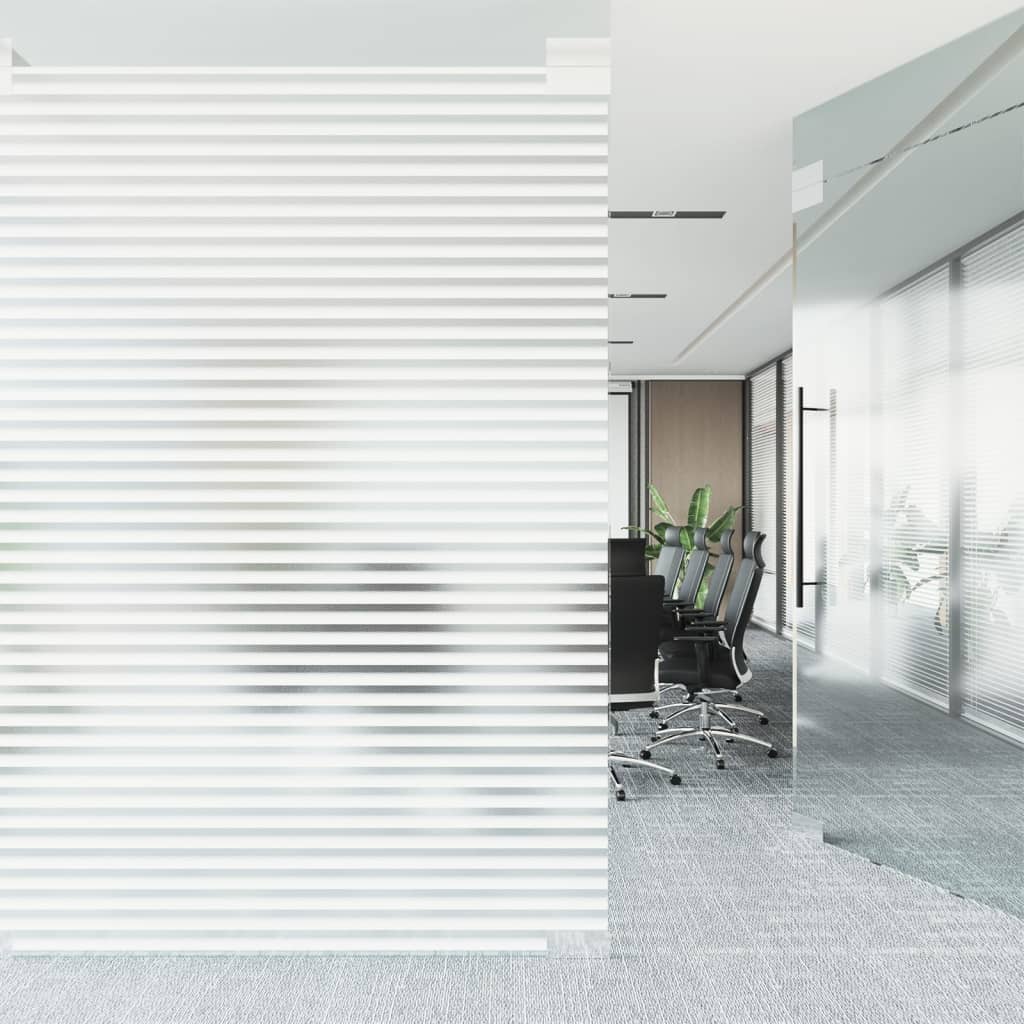 vidaXL Folie fereastră mată, model dungi, 90x500 cm, PVC vidaXL Folie fereastră mată, model dungi, 90x500 cm, PVC