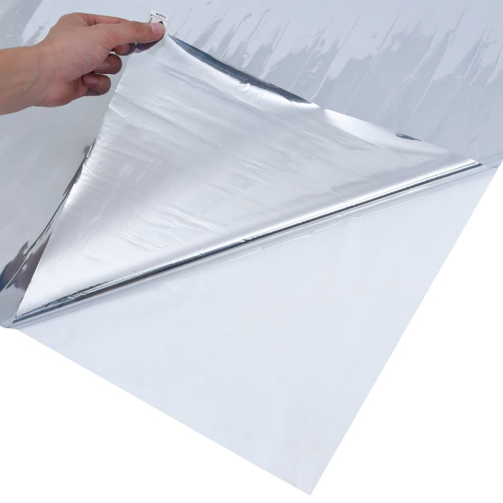vidaXL Folie solară efect reflectorizant static argintiu 60x1000cm PVC