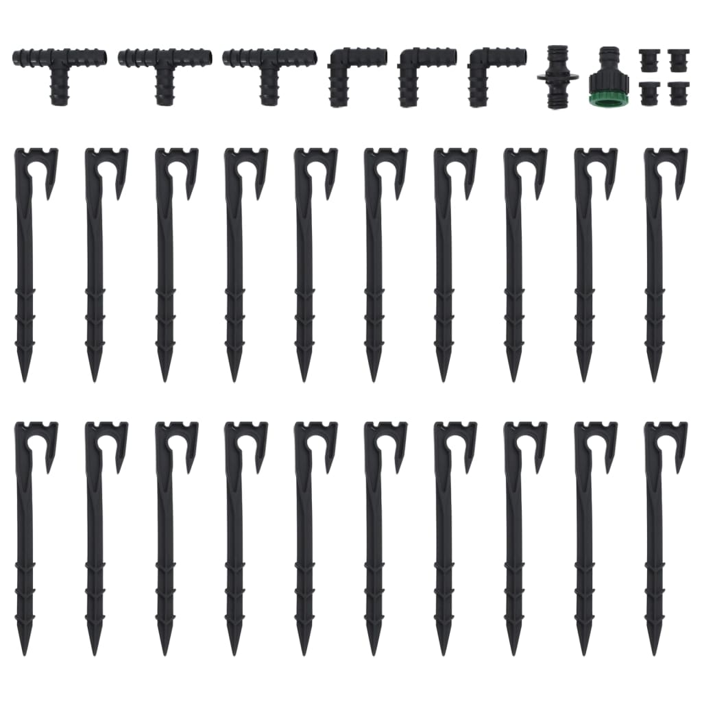 vidaXL Furtun poros de grădină, negru, 0,6", 50 m, cauciuc