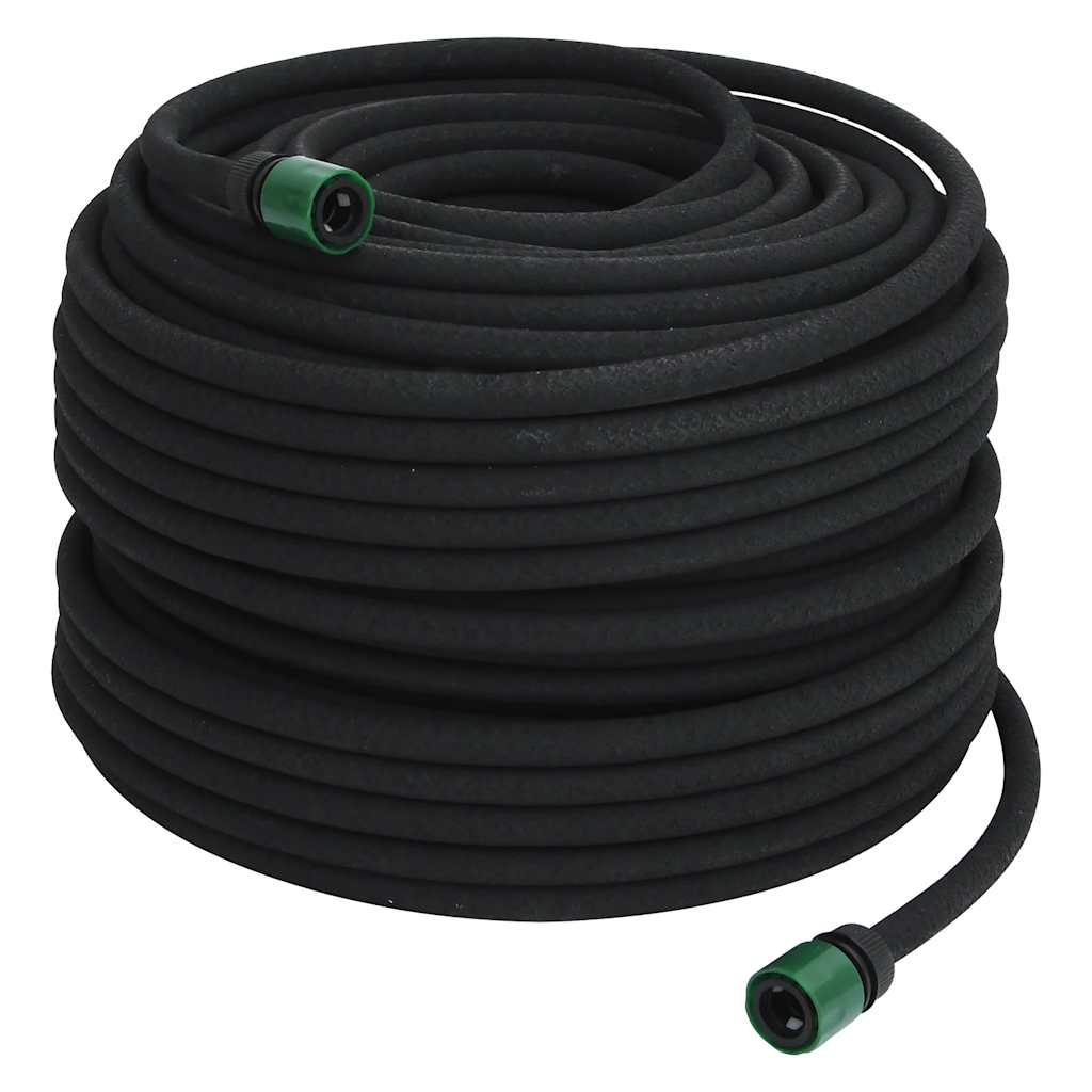 vidaXL Furtun poros de grădină, negru, 0,6", 100 m, cauciuc vidaXL Furtun poros de grădină, negru, 0,6", 100 m, cauciuc