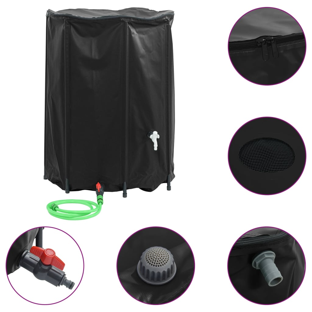 vidaXL Rezervor de apă cu robinet, pliabil, 1350 L, PVC vidaXL Rezervor de apă cu robinet, pliabil, 1350 L, PVC
