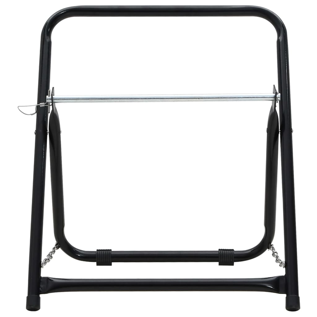 vidaXL Căruț tambur furtun 48 cm 45 kg negru oțel vopsit electrostatic vidaXL Căruț tambur furtun 48 cm 45 kg negru oțel vopsit electrostatic