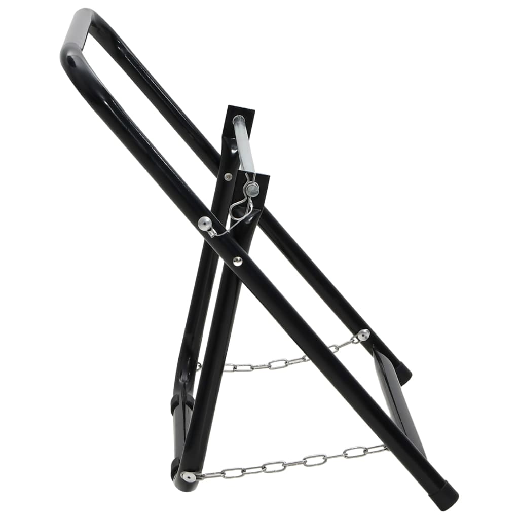 vidaXL Căruț tambur furtun 48 cm 45 kg negru oțel vopsit electrostatic vidaXL Căruț tambur furtun 48 cm 45 kg negru oțel vopsit electrostatic