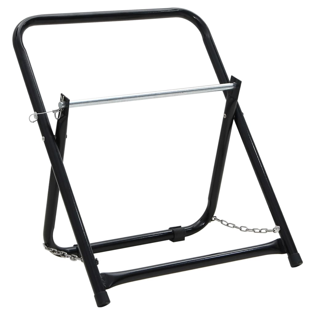 vidaXL Căruț tambur furtun 48 cm 45 kg negru oțel vopsit electrostatic vidaXL Căruț tambur furtun 48 cm 45 kg negru oțel vopsit electrostatic