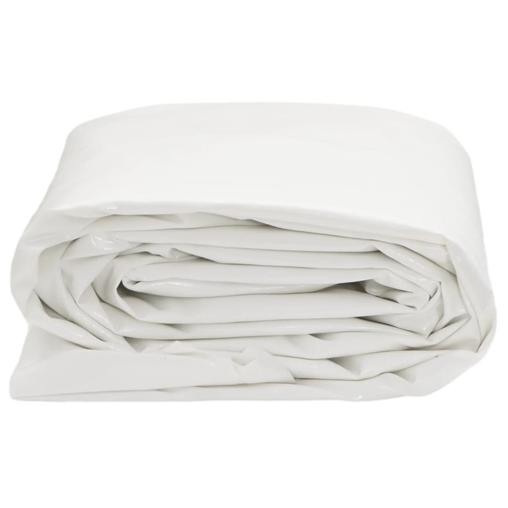 vidaXL Prelată, alb, 5x5 m, 650 g/m²
