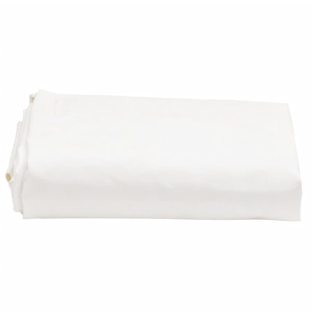 vidaXL Prelată, alb, Ø 2,4 m, 650 g/m²