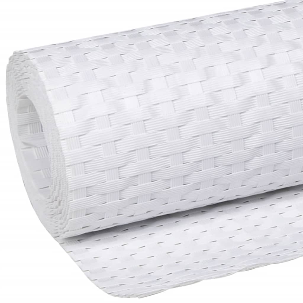 vidaXL Paravan Balcon Alb 300x80 cm Poly Rattan