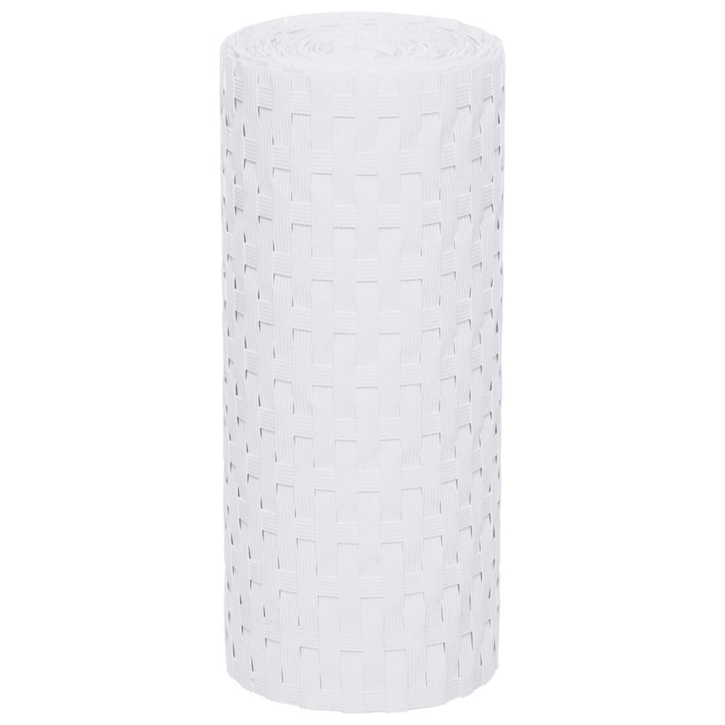 vidaXL Paravane pentru balcon, 10 buc., alb, 255x19 cm, poliratan vidaXL Paravane pentru balcon, 10 buc., alb, 255x19 cm, poliratan