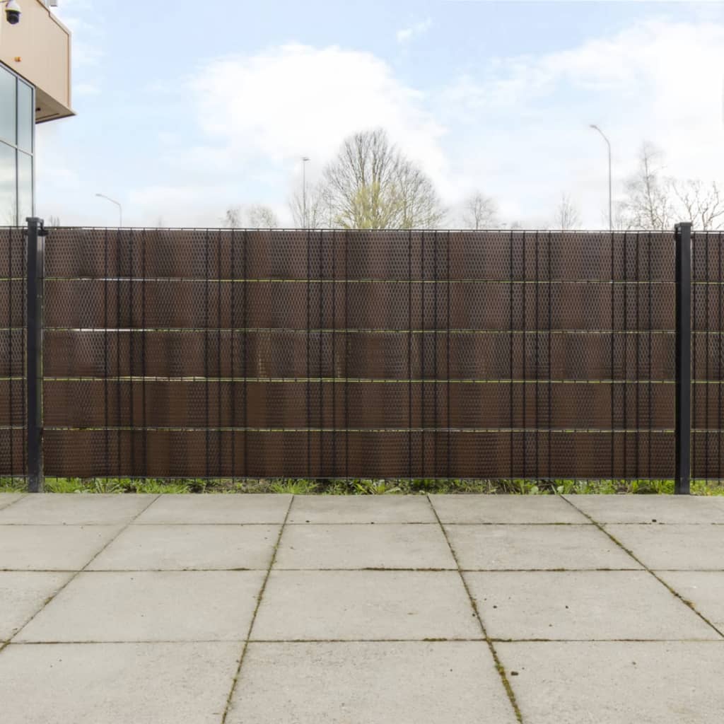 vidaXL Paravan pentru balcon 5 buc. maro și negru 255x19 cm poliratan vidaXL Paravan pentru balcon 5 buc. maro și negru 255x19 cm poliratan