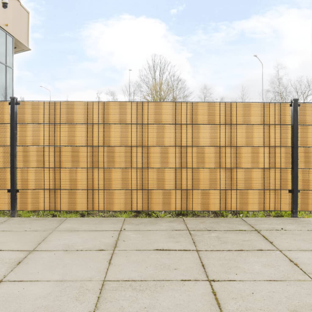 vidaXL Paravan pentru balcon 10 buc. maro deschis 255x19 cm poliratan vidaXL Paravan pentru balcon 10 buc. maro deschis 255x19 cm poliratan