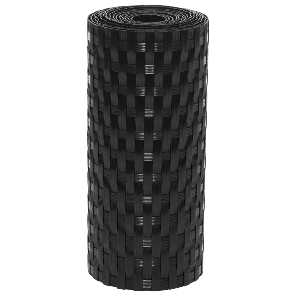 vidaXL Paravane pentru balcon, 10 buc., negru, 255x19 cm, poliratan vidaXL Paravane pentru balcon, 10 buc., negru, 255x19 cm, poliratan
