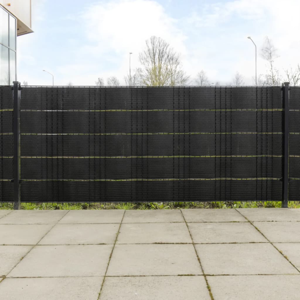 vidaXL Paravane pentru balcon, 10 buc., negru, 255x19 cm, poliratan vidaXL Paravane pentru balcon, 10 buc., negru, 255x19 cm, poliratan