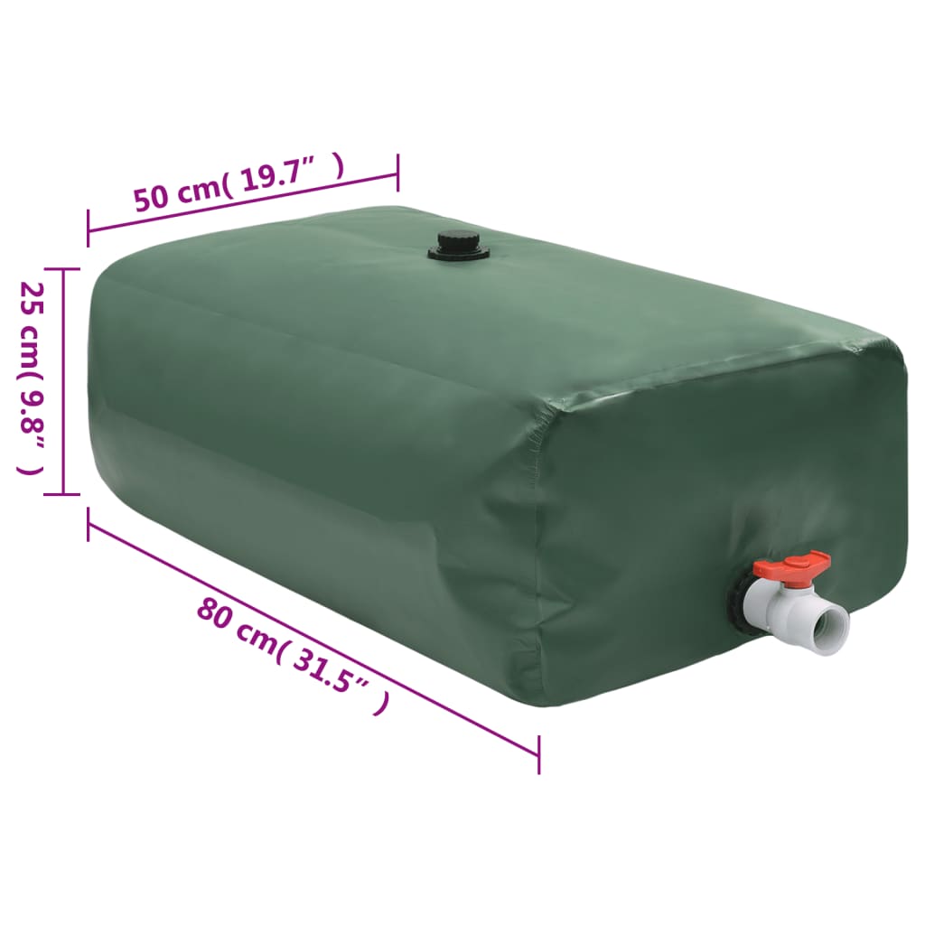 vidaXL Rezervor de apă cu robinet, pliabil, 100 L, PVC vidaXL Rezervor de apă cu robinet, pliabil, 100 L, PVC