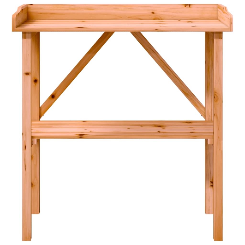 vidaXL Masă de plante cu raft, maro, 78x38x82,5 cm, lemn masiv de brad vidaXL Masă de plante cu raft, maro, 78x38x82,5 cm, lemn masiv de brad
