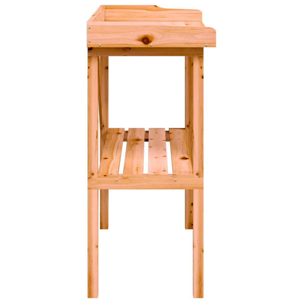 vidaXL Masă de plante cu raft, maro, 78x38x82,5 cm, lemn masiv de brad vidaXL Masă de plante cu raft, maro, 78x38x82,5 cm, lemn masiv de brad