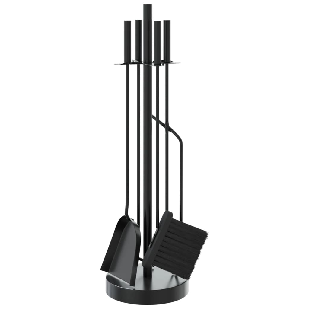 vidaXL Set de unelte pentru șemineu, 5 piese, 18x66 cm, oțel