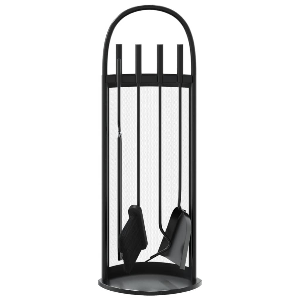 vidaXL Set de unelte pentru șemineu, 5 piese, 23x15x66 cm, oțel vidaXL Set de unelte pentru șemineu, 5 piese, 23x15x66 cm, oțel