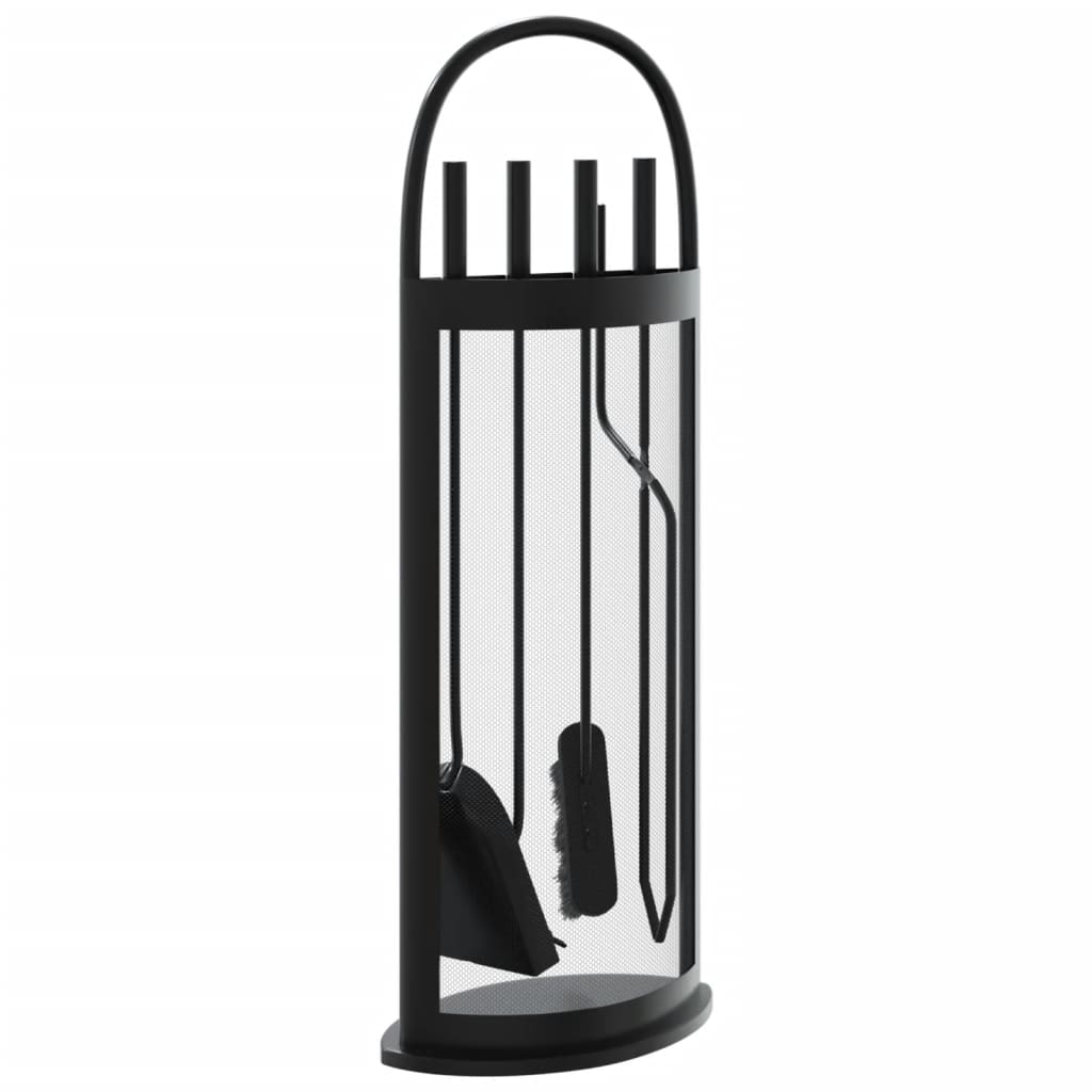 vidaXL Set de unelte pentru șemineu, 5 piese, 23x15x66 cm, oțel vidaXL Set de unelte pentru șemineu, 5 piese, 23x15x66 cm, oțel
