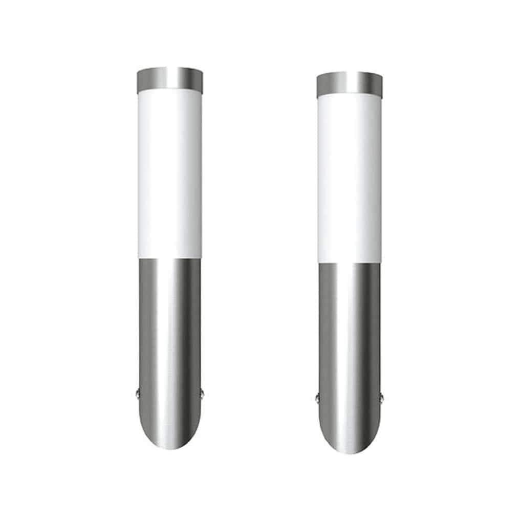 vidaXL Corpuri iluminat de perete, exterior, 2 buc, oțel inoxidabil vidaXL Corpuri iluminat de perete, exterior, 2 buc, oțel inoxidabil