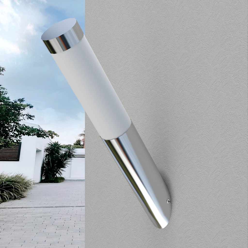 vidaXL Corpuri iluminat de perete, exterior, 2 buc, oțel inoxidabil vidaXL Corpuri iluminat de perete, exterior, 2 buc, oțel inoxidabil