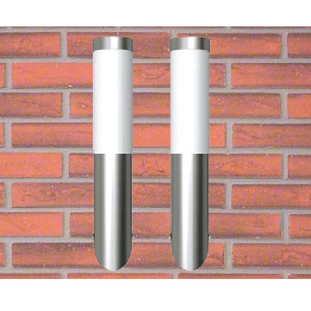 vidaXL Corpuri iluminat de perete, exterior, 2 buc, oțel inoxidabil vidaXL Corpuri iluminat de perete, exterior, 2 buc, oțel inoxidabil