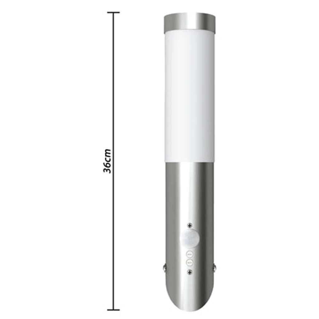 Lampă de exterior din oțel inoxidabil cu senzor de mișcare 2 buc Lampă de exterior din oțel inoxidabil cu senzor de mișcare 2 buc