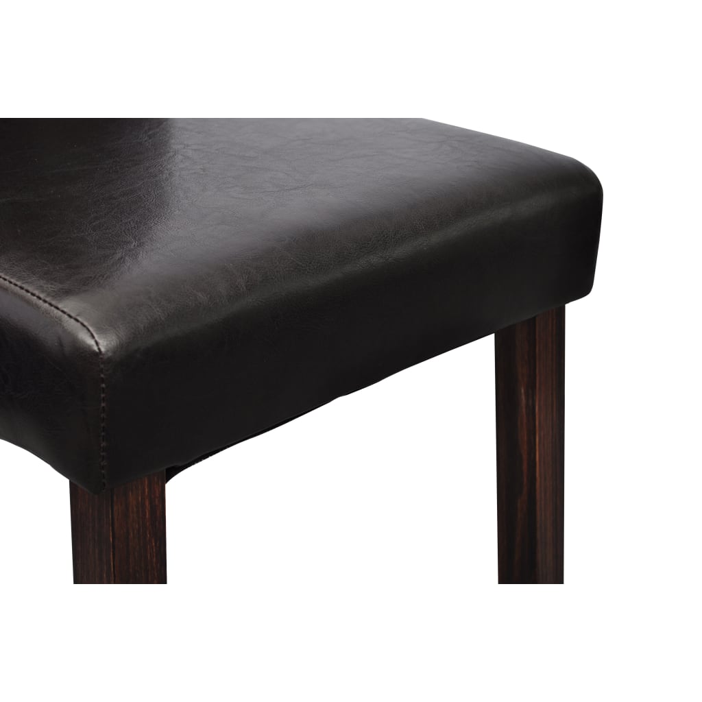 vidaXL Scaune de sufragerie, 6 buc., negru, piele ecologică