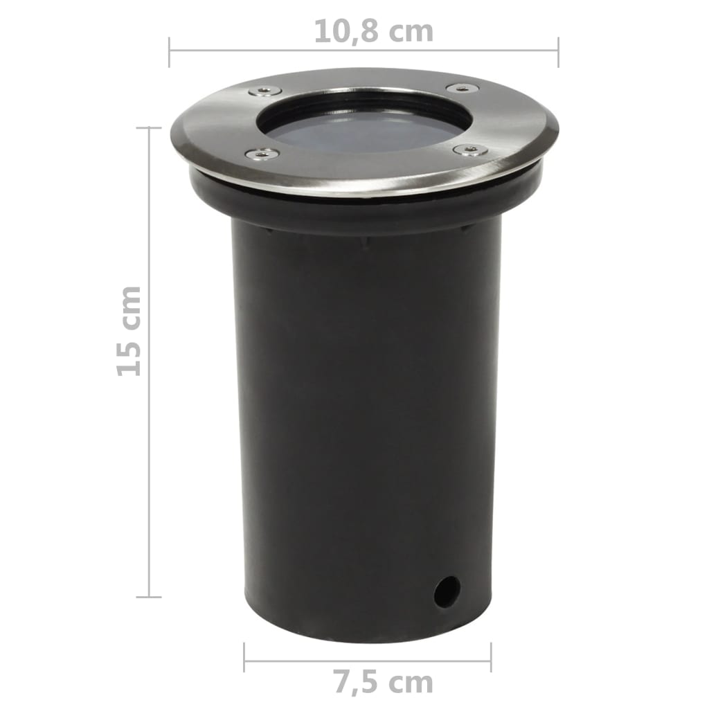 vidaXL Corpuri de iluminat pentru sol, exterior, rotunde, 12 buc. vidaXL Corpuri de iluminat pentru sol, exterior, rotunde, 12 buc.