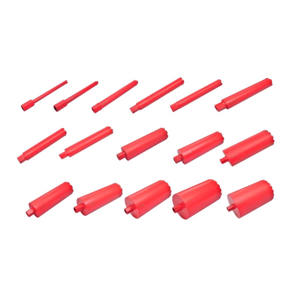 Set de burghie cu miez diamantat (140218-140233) Set de burghie cu miez diamantat (140218-140233)