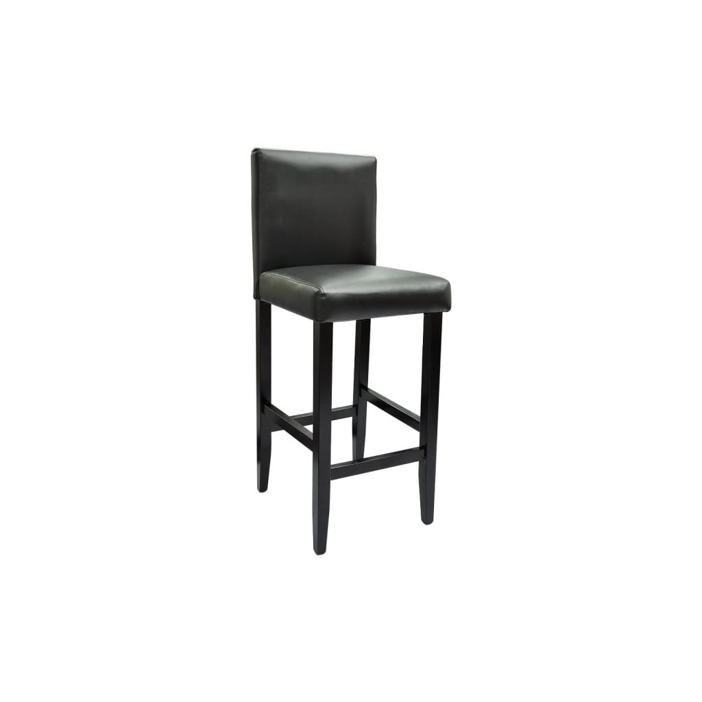Masă de bar cu 4 scaune de bar, negru Masă de bar cu 4 scaune de bar, negru