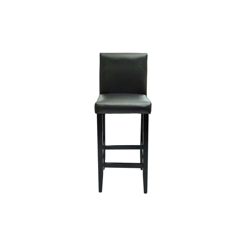Masă de bar cu 4 scaune de bar, negru Masă de bar cu 4 scaune de bar, negru
