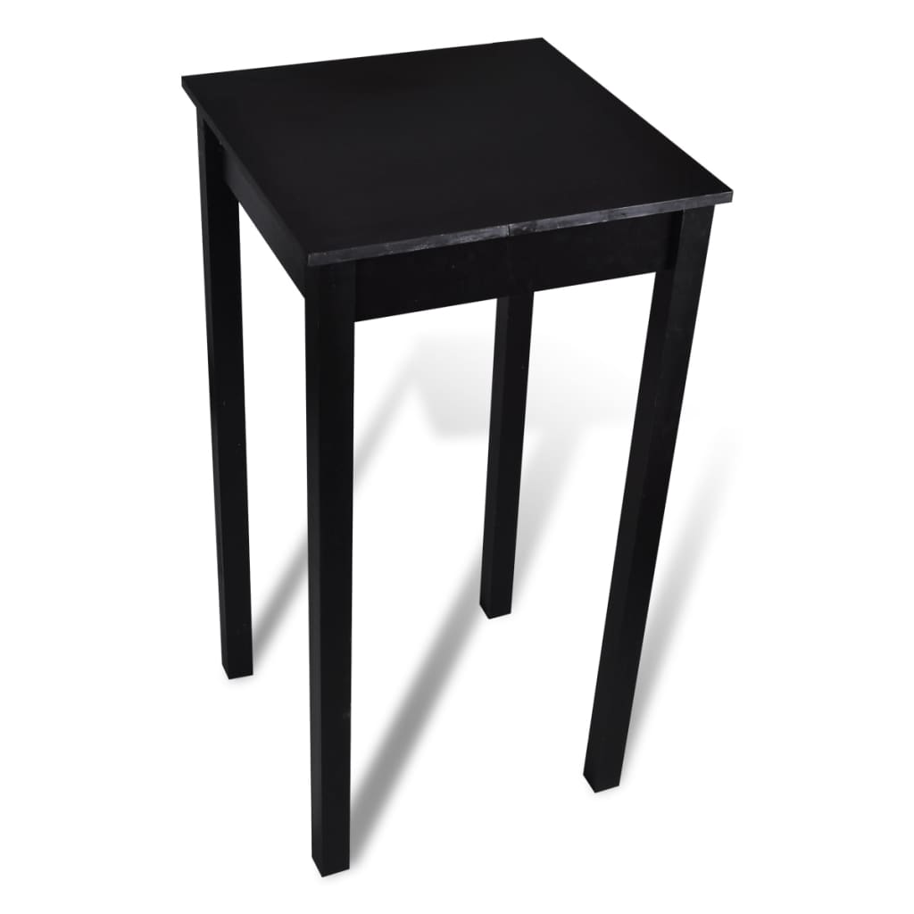 Masă de bar cu 2 scaune de bar, negru Masă de bar cu 2 scaune de bar, negru