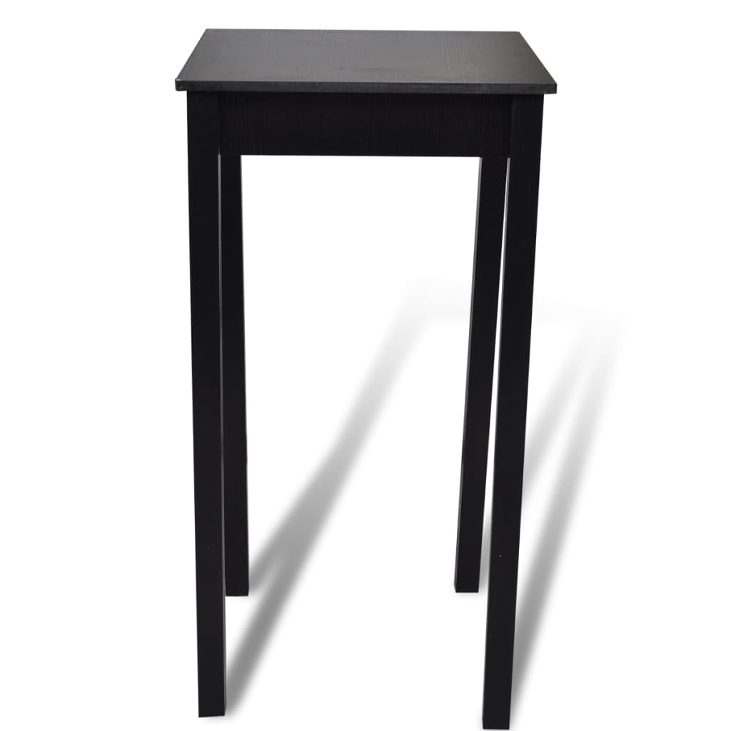 Masă de bar cu 2 scaune de bar, negru Masă de bar cu 2 scaune de bar, negru