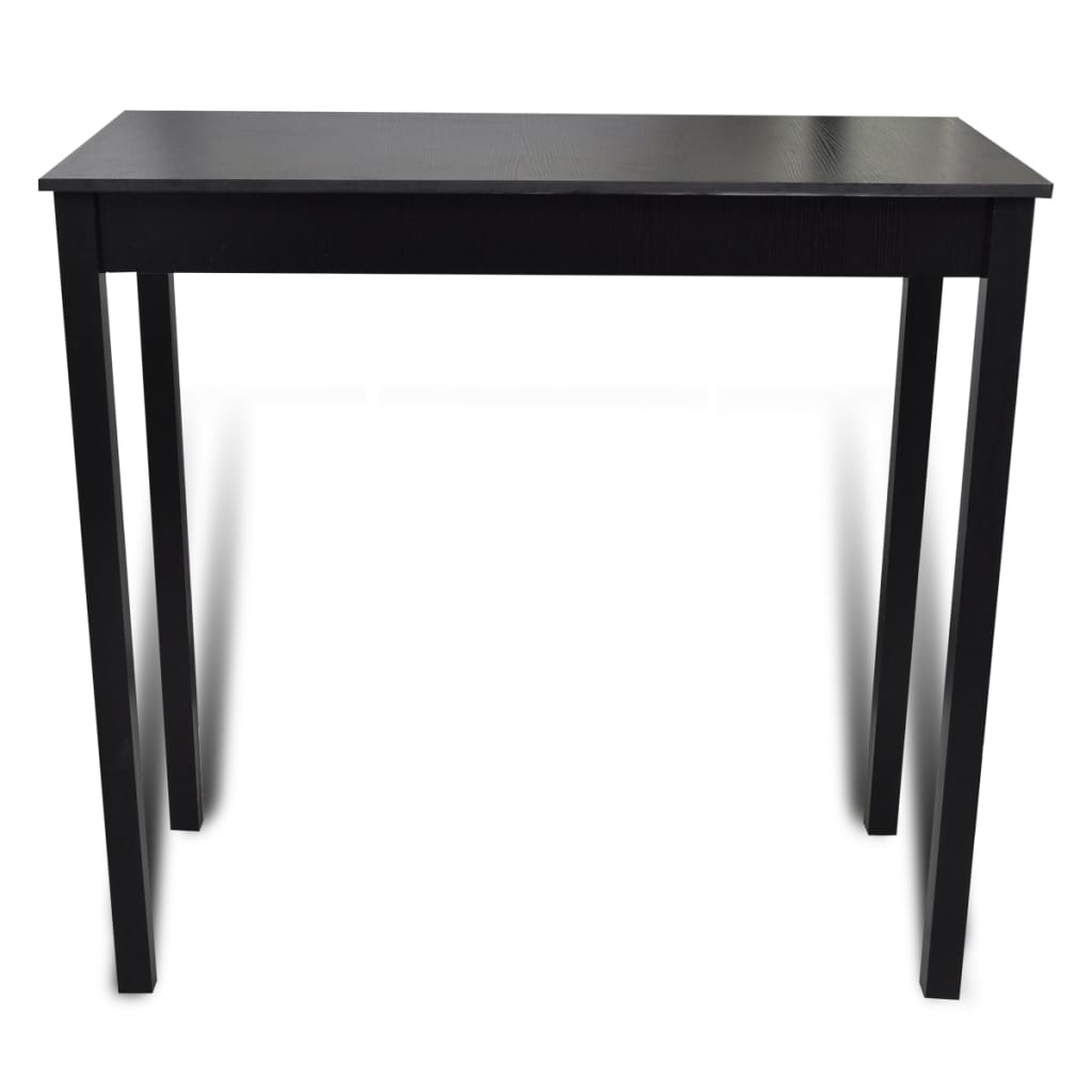 Masă de bar cu 2 scaune de bar negre Masă de bar cu 2 scaune de bar negre
