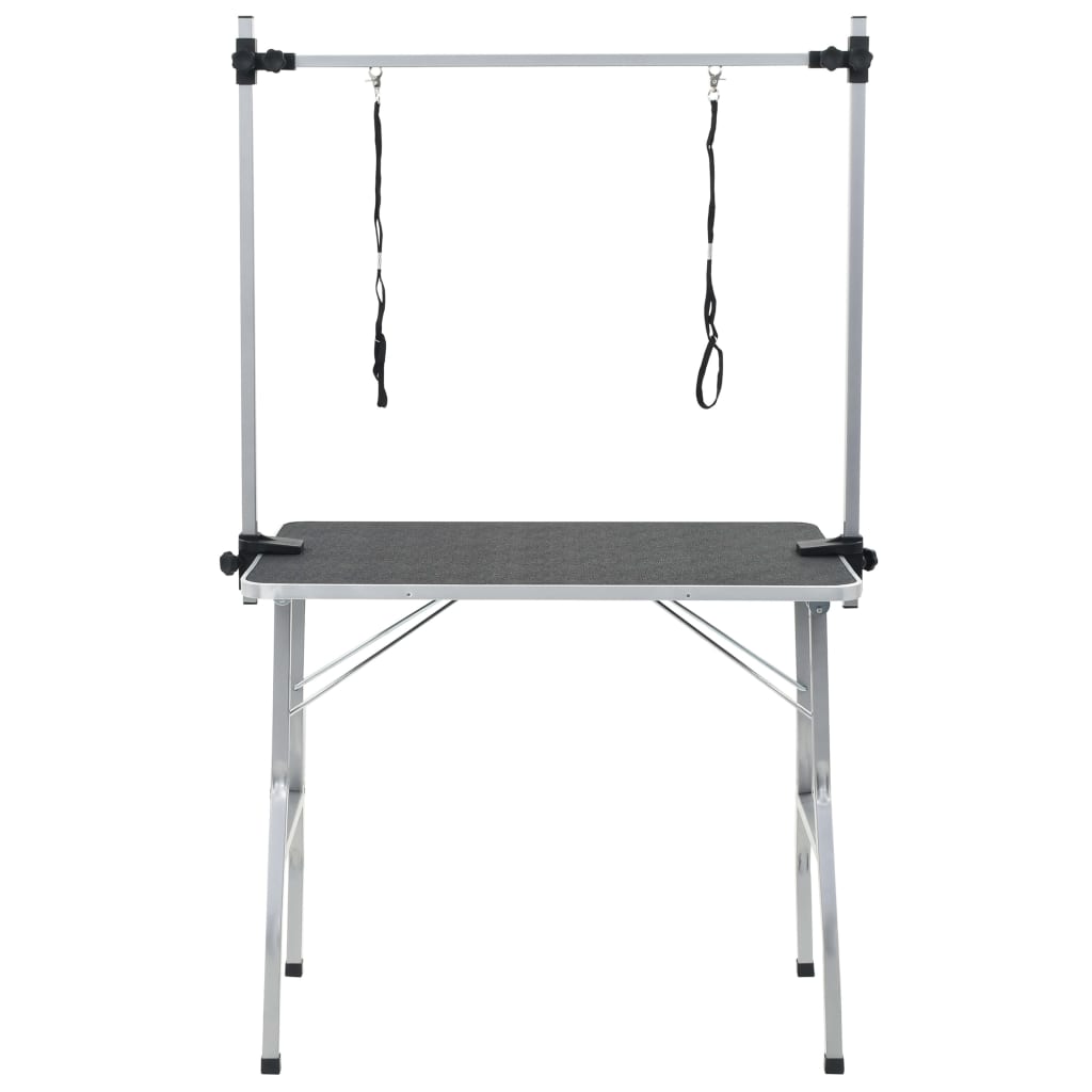 vidaXL Masă de toaletare câini, pisici, animale companie, 2 lațuri