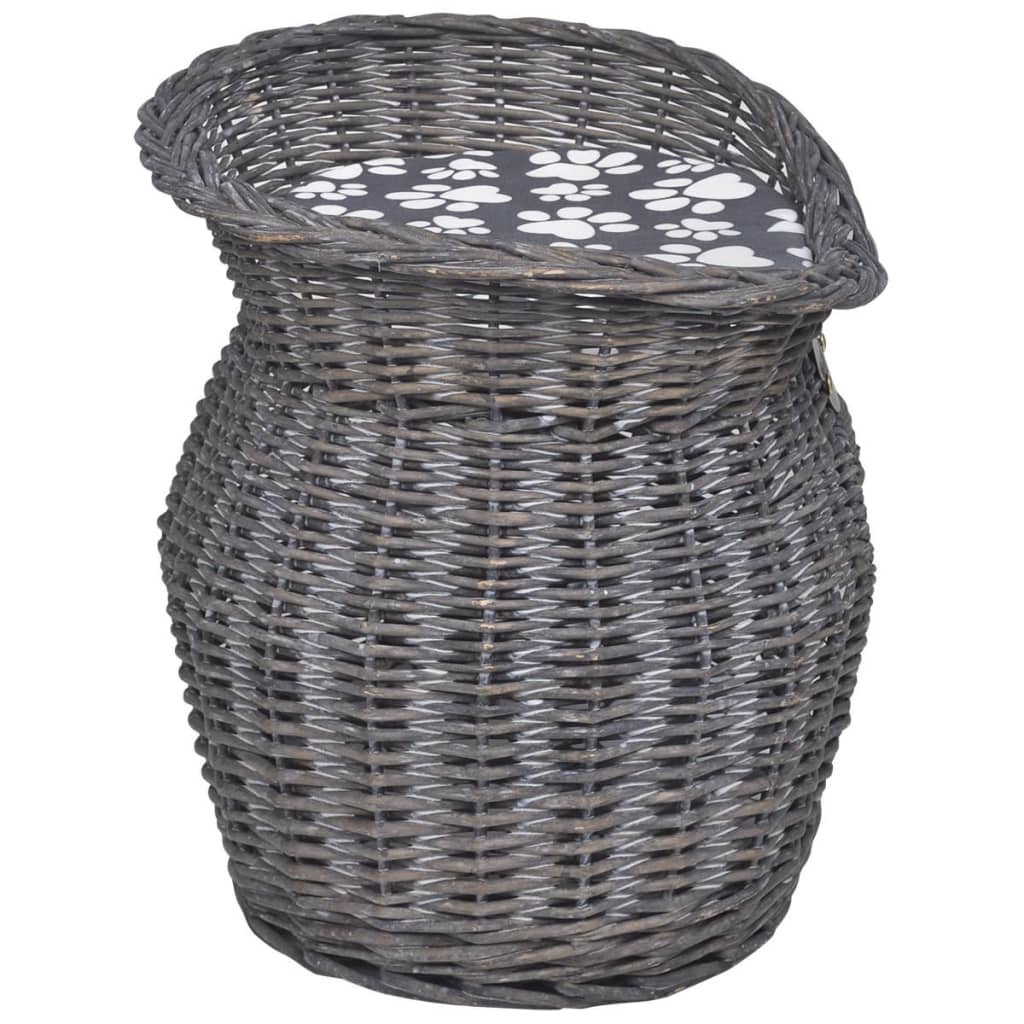 vidaXL Ansamblu pentru pisici/pat/stâlp de zgâriat, cu pernă, răchită