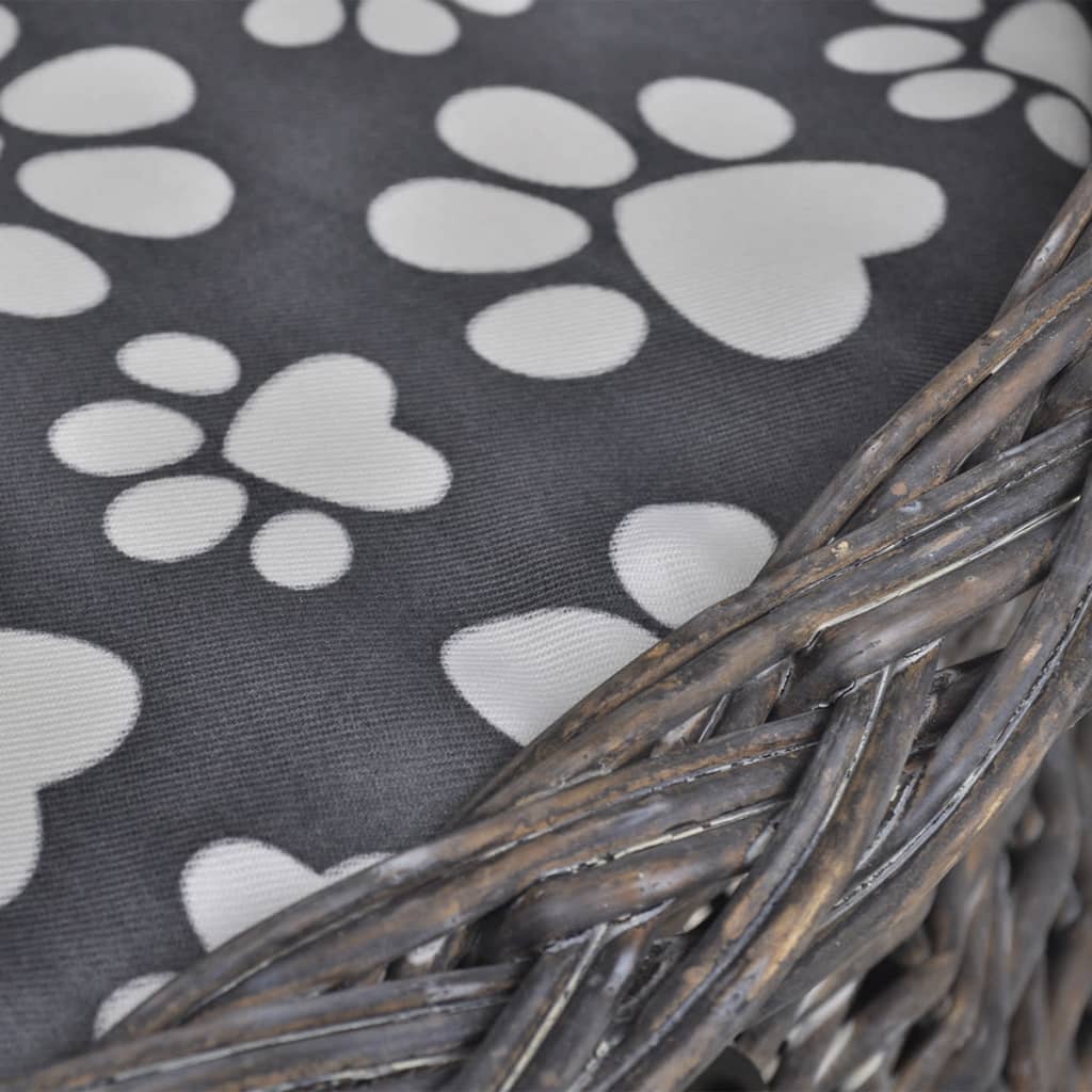 vidaXL Ansamblu pentru pisici/pat/stâlp de zgâriat, cu pernă, răchită