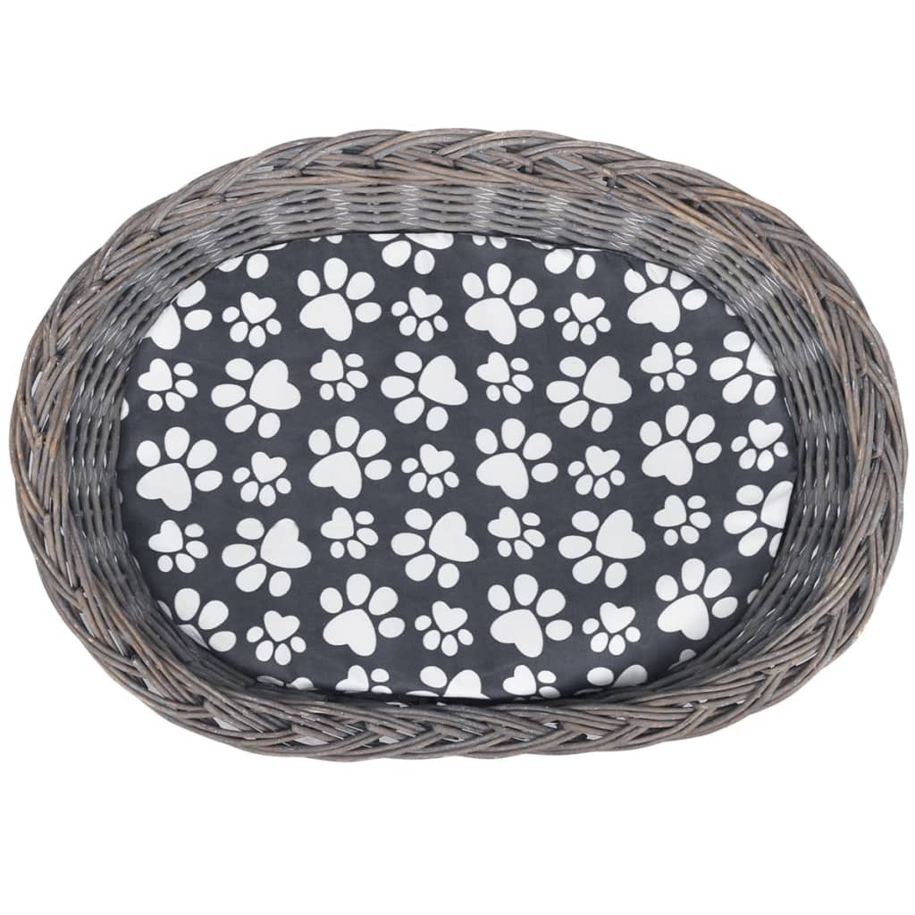 vidaXL Ansamblu pisici/pat/stâlp de zgâriat 2 etaje cu pernă răchită