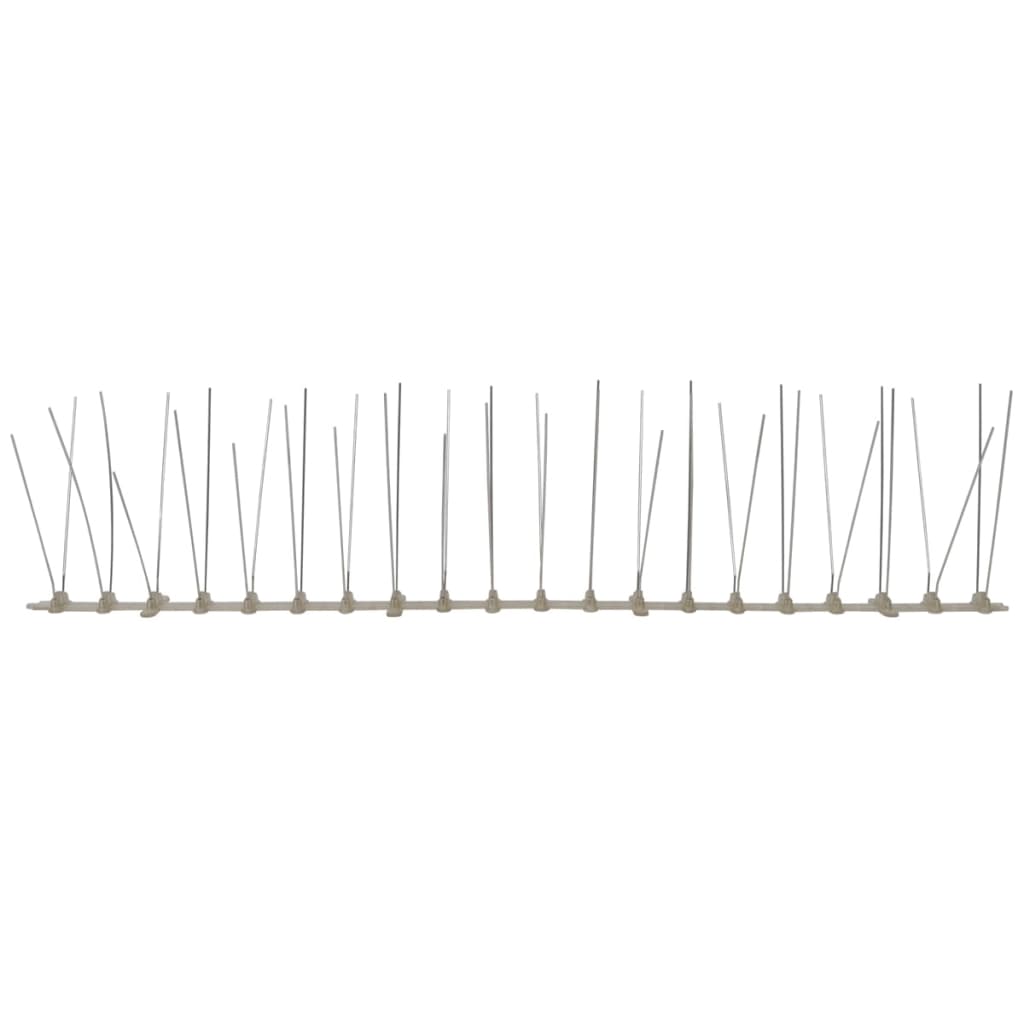 vidaXL Set bandă cu țepi antipăsări cu 4 rânduri, 6 buc., plastic, 3 m vidaXL Set bandă cu țepi antipăsări cu 4 rânduri, 6 buc., plastic, 3 m
