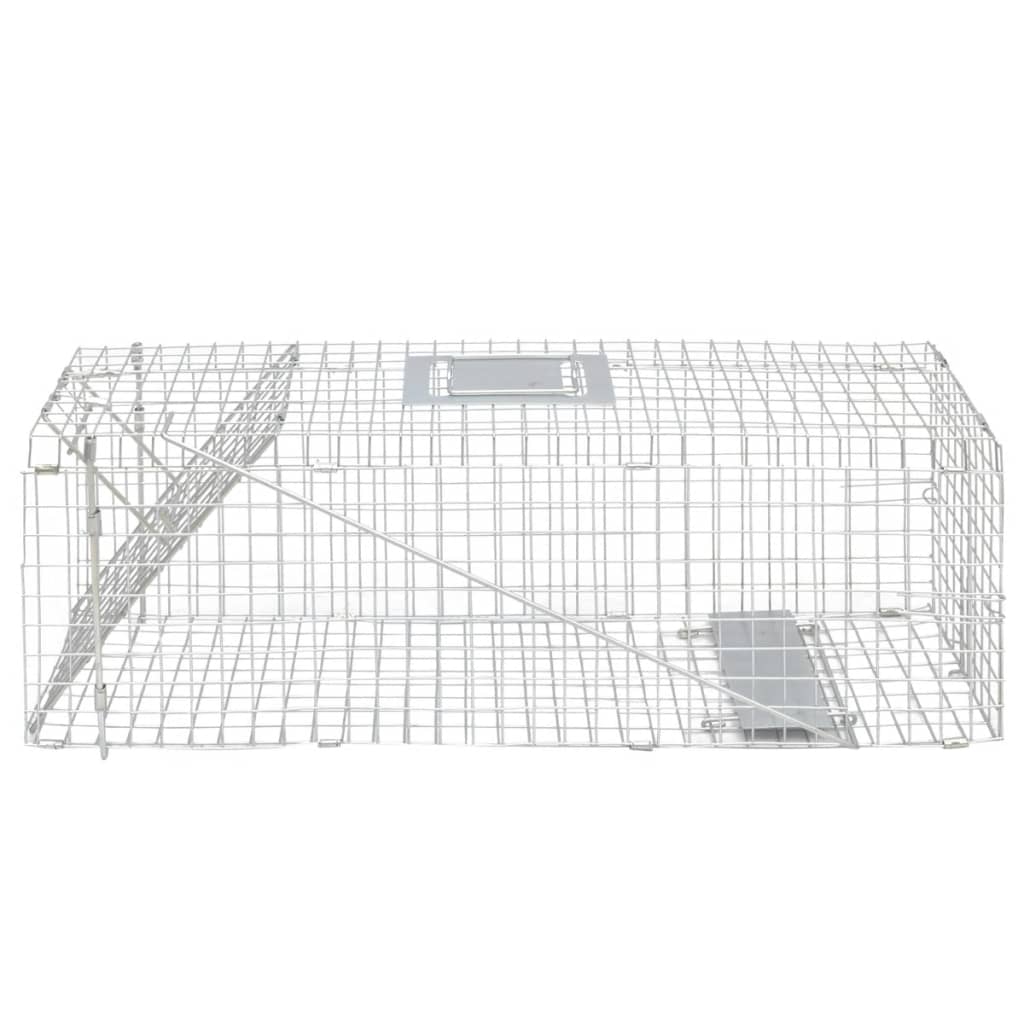 vidaXL Cușcă galvanizată tip capcană, 80 cm vidaXL Cușcă galvanizată tip capcană, 80 cm