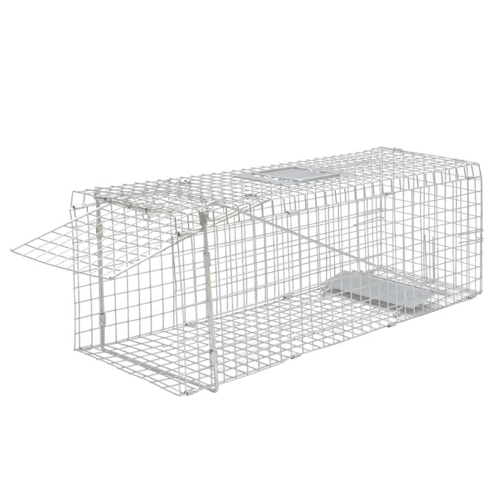 vidaXL Cușcă galvanizată tip capcană, 80 cm vidaXL Cușcă galvanizată tip capcană, 80 cm