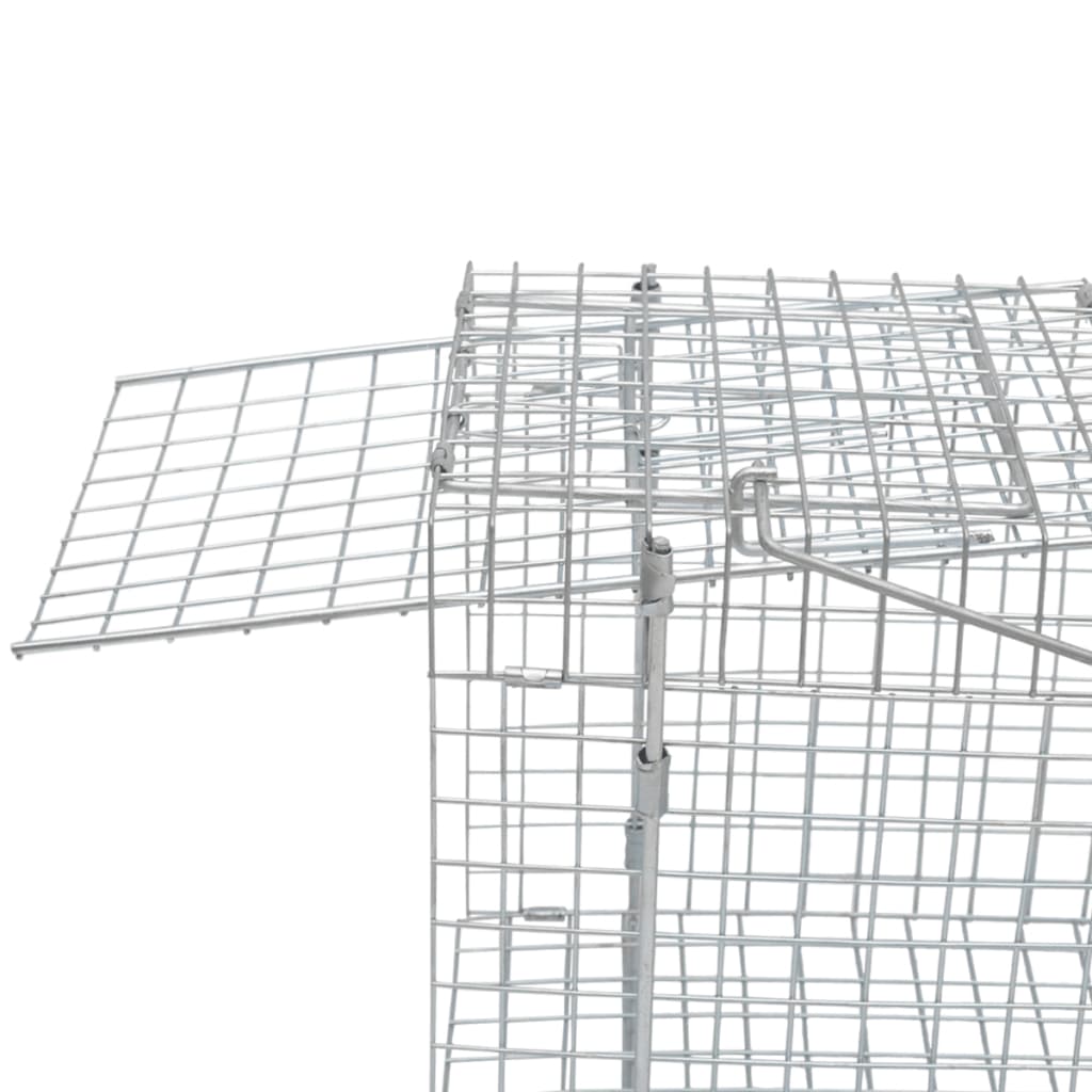 vidaXL Cușcă galvanizată tip capcană, 100 cm vidaXL Cușcă galvanizată tip capcană, 100 cm