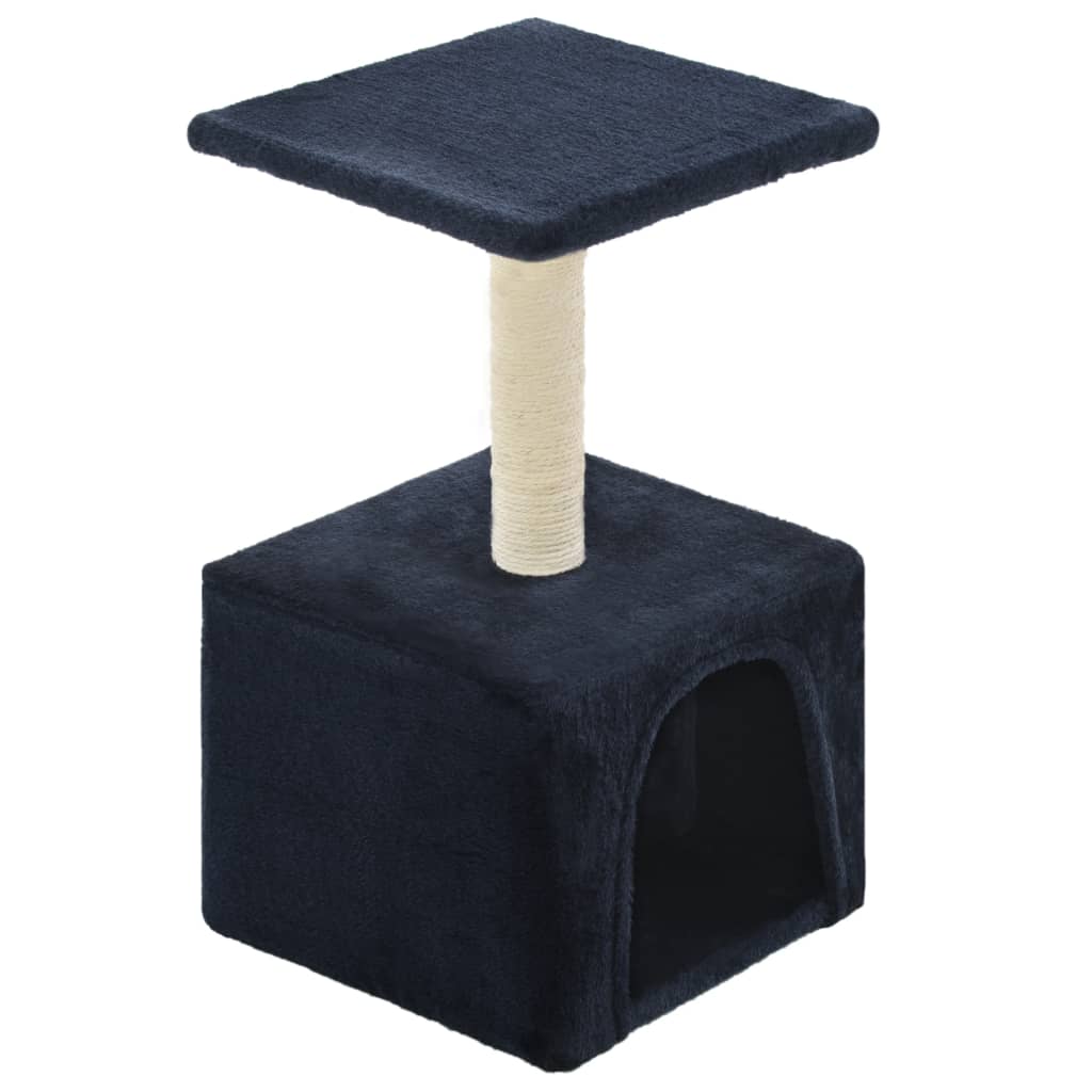 vidaXL Ansamblu pisici, stâlpi din funie sisal, albastru închis, 55 cm vidaXL Ansamblu pisici, stâlpi din funie sisal, albastru închis, 55 cm