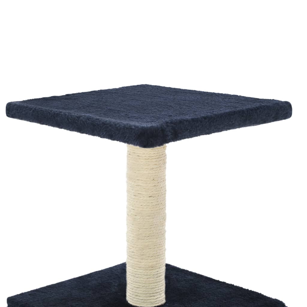 vidaXL Ansamblu pisici, stâlpi din funie sisal, albastru închis, 55 cm vidaXL Ansamblu pisici, stâlpi din funie sisal, albastru închis, 55 cm