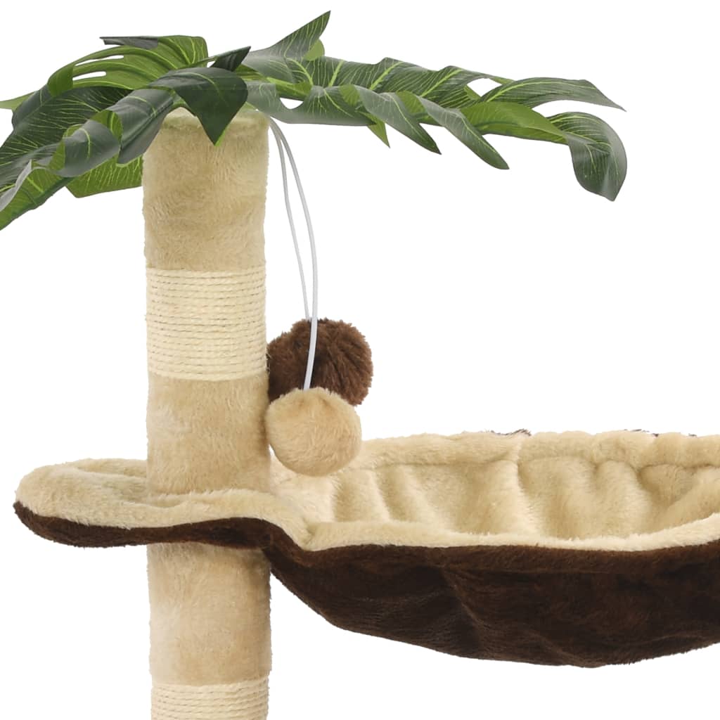 vidaXL Ansamblu pisici cu stâlpi funie sisal, 50 cm, bej și maro vidaXL Ansamblu pisici cu stâlpi funie sisal, 50 cm, bej și maro
