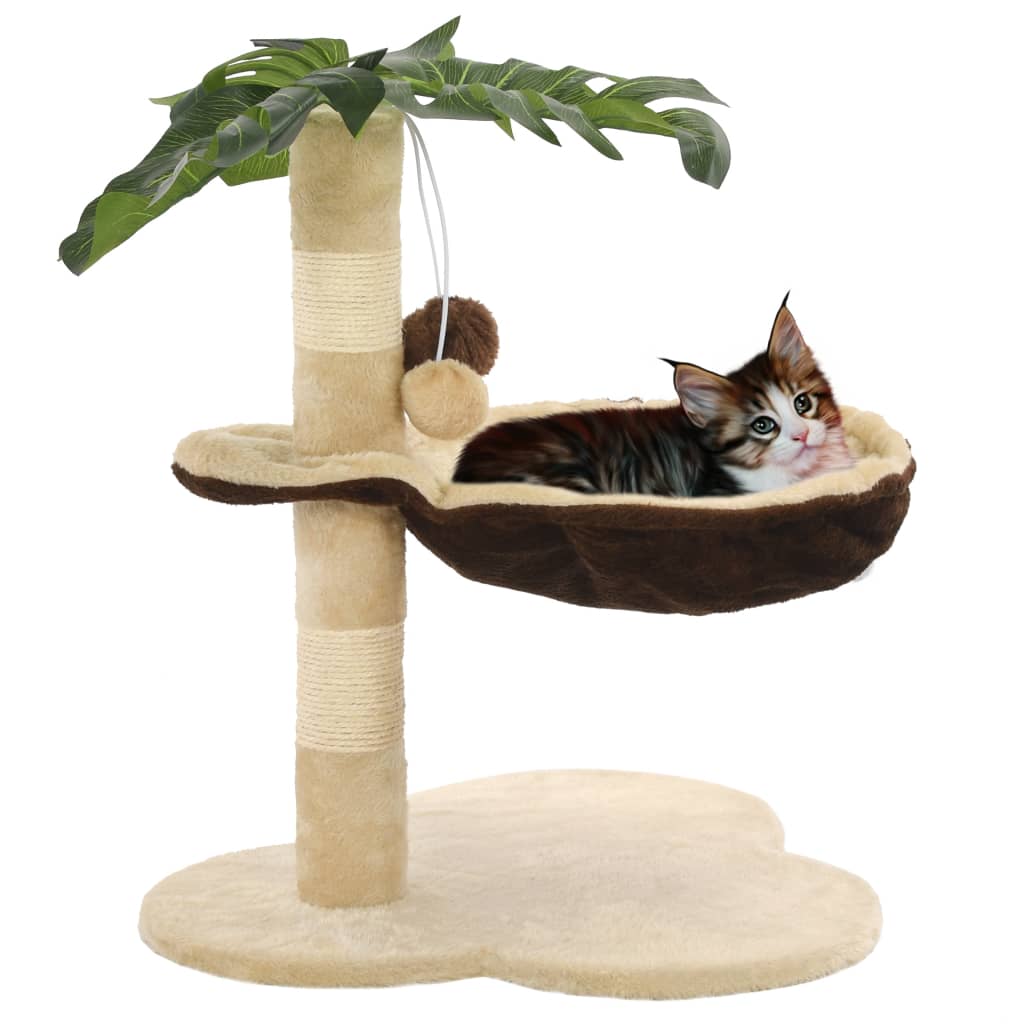 vidaXL Ansamblu pisici cu stâlpi funie sisal, 50 cm, bej și maro vidaXL Ansamblu pisici cu stâlpi funie sisal, 50 cm, bej și maro