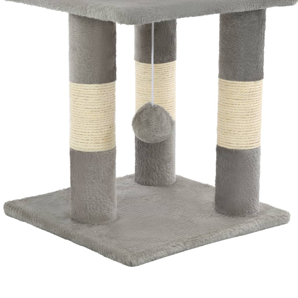 vidaXL Ansamblu pentru pisici, stâlpi din funie de sisal, 65 cm, gri